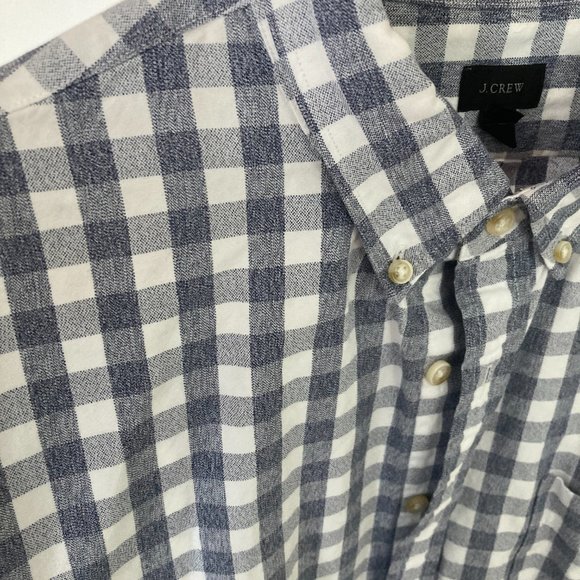J. Crew men's button-down grey checkered shirt - Picture 4 of 5